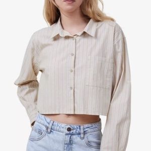 Women's Cropped Dad Shirt (S) (NWT)